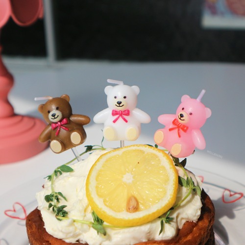 [6월11일까지세일](화이트,핑크,브라운) 3색 곰돌이초 3개입